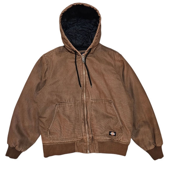 Dickies Other - Vintage Dickies Brown Canvas Hooded Work Jacket